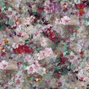 Hana Mazumi Grey  Super Soft Velvet Fibre Naturelle Curtain/Upholstery Fabric 